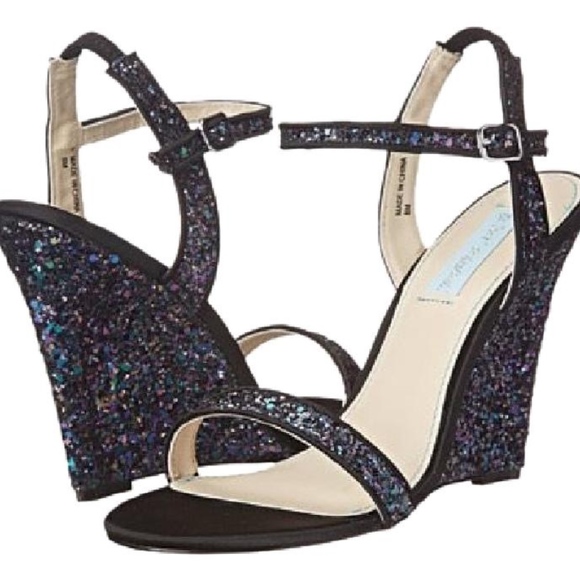 Sold 🛑Blue By Betsey Johnson Darci Glitter Wedge - Picture 4 of 7